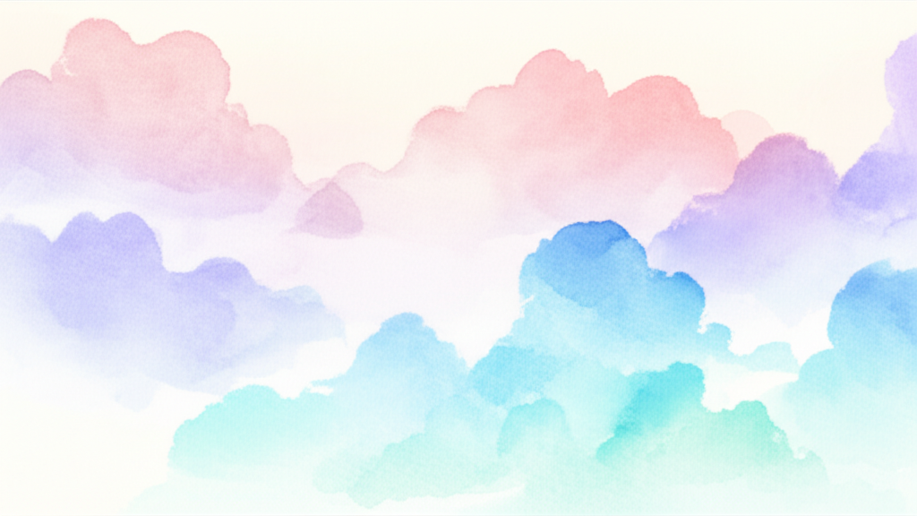 Watercolor clouds background